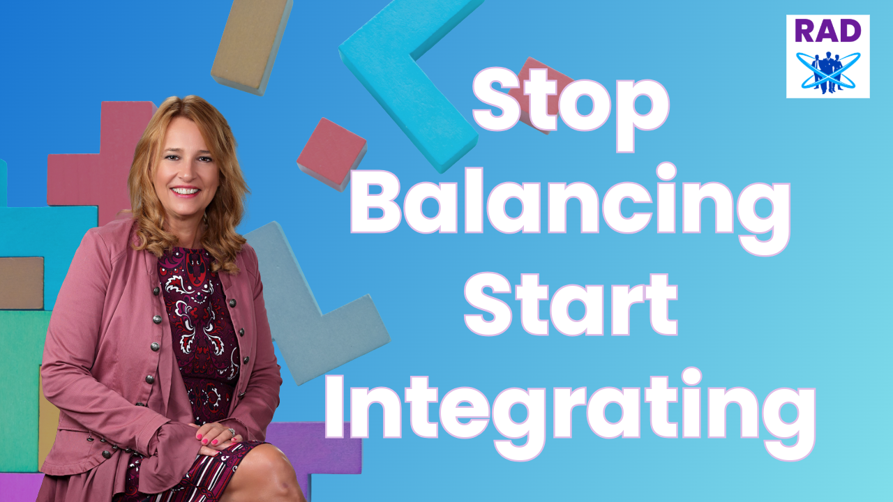 High-performing business leader embracing work-life integration over traditional work-life balance