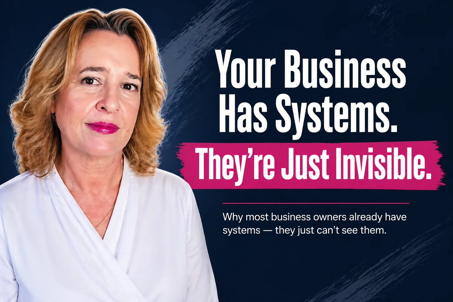Angie Dobransky, business coach and founder of RAD Strategic Partners, explaining what a real business system looks like for established business owners