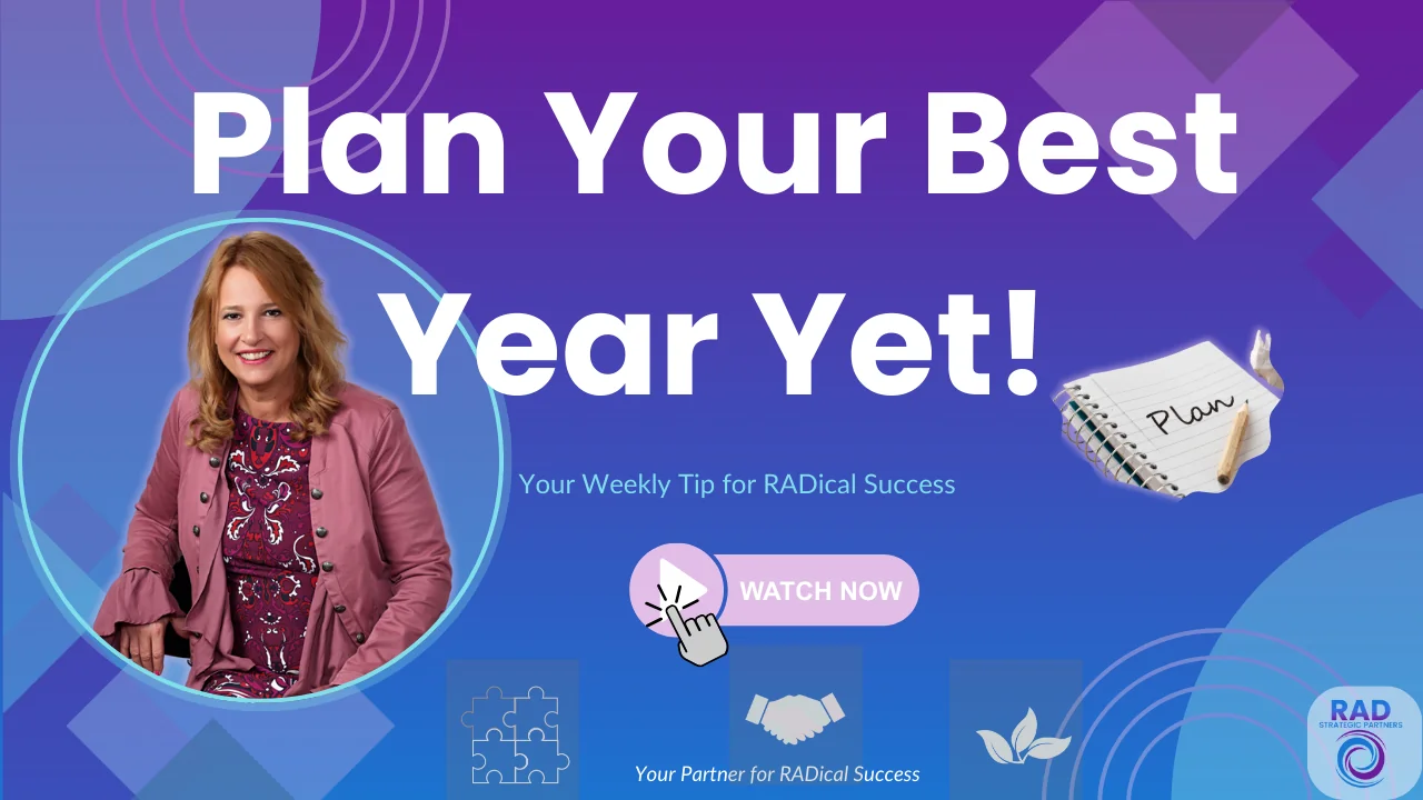 Business owner creating a strategic business roadmap and annual plan